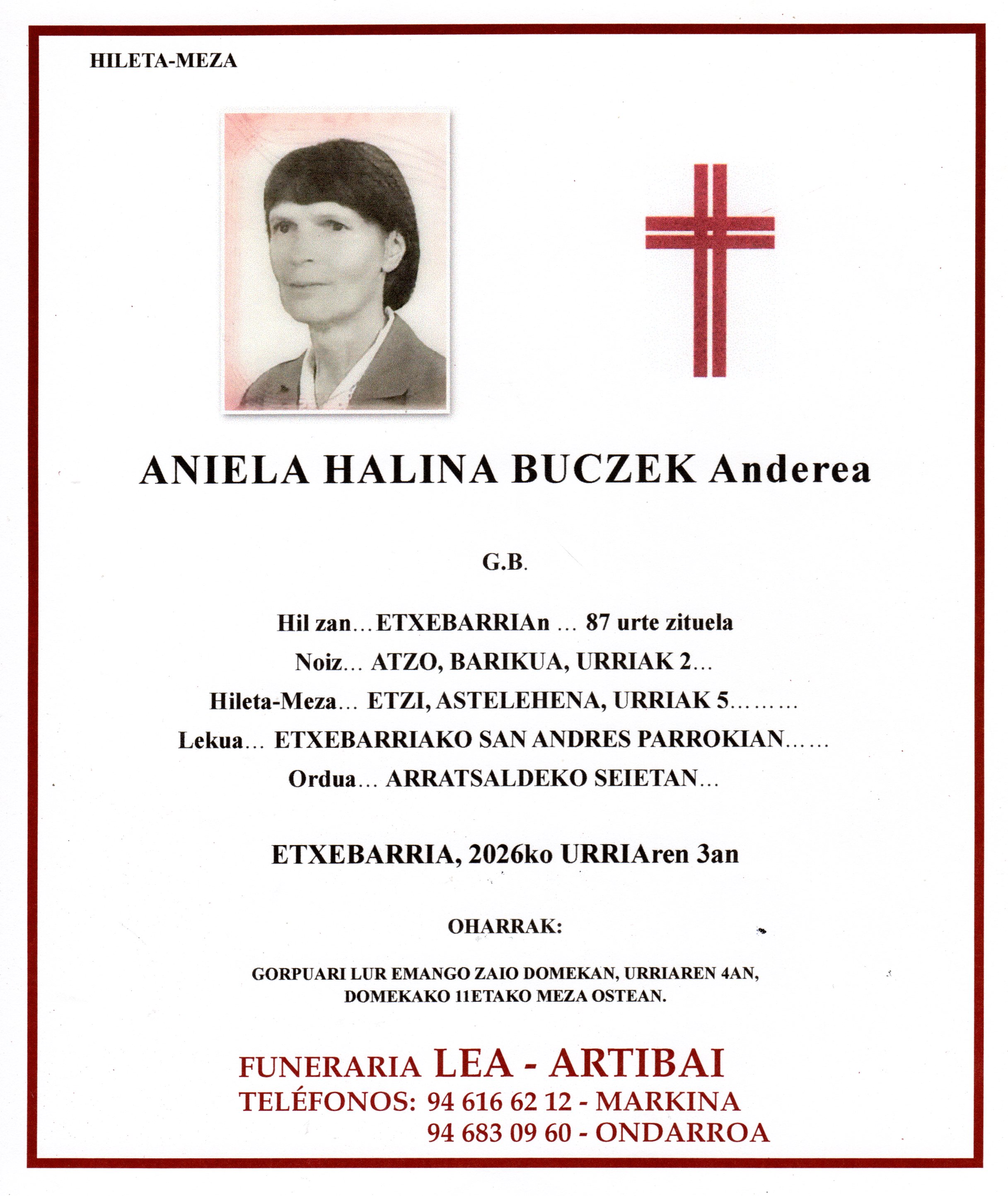 Aniela Halina Buczek