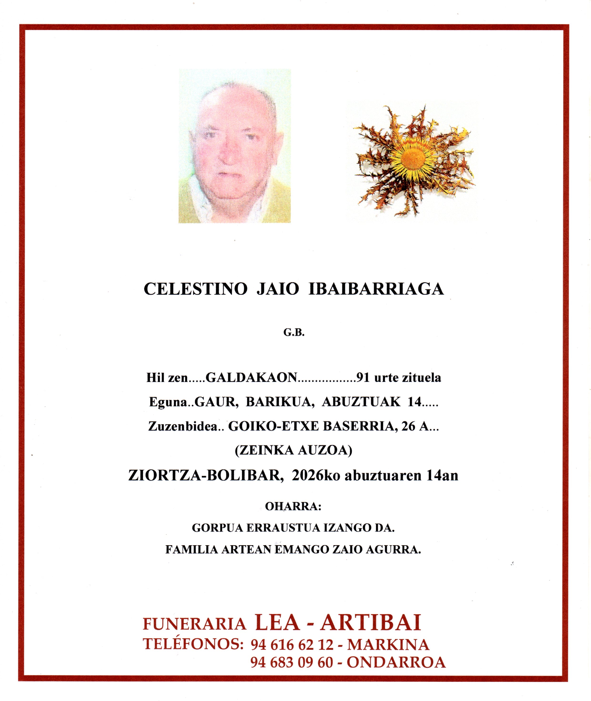 Celestino Jaio Ibaibarriaga