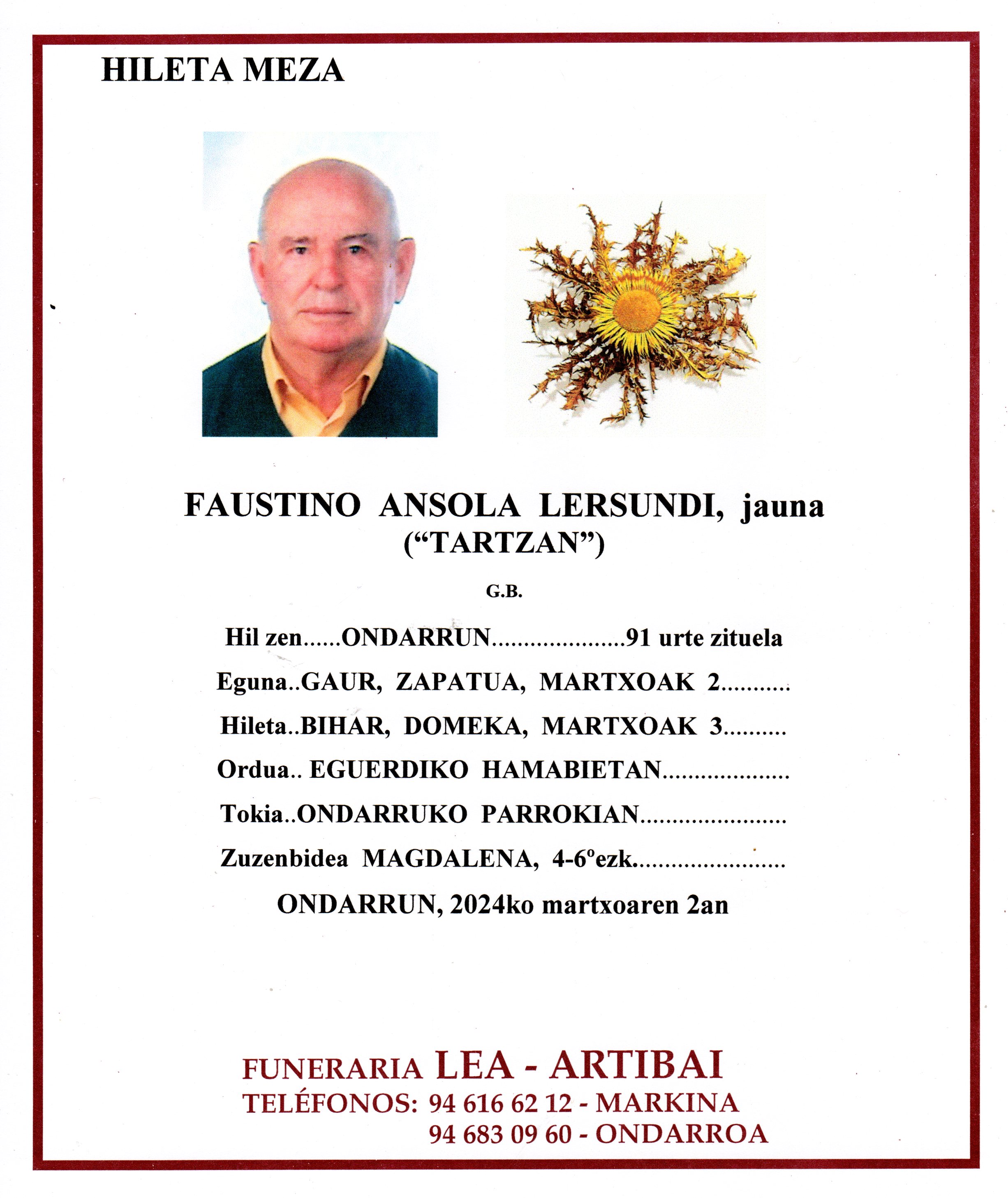 Faustino Ansola Lersundi