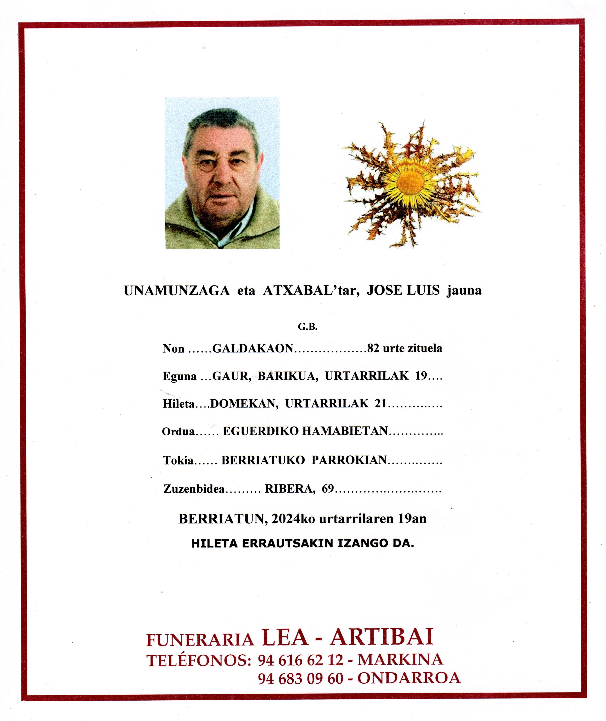Jose Luis Unamunzaga Atxabal
