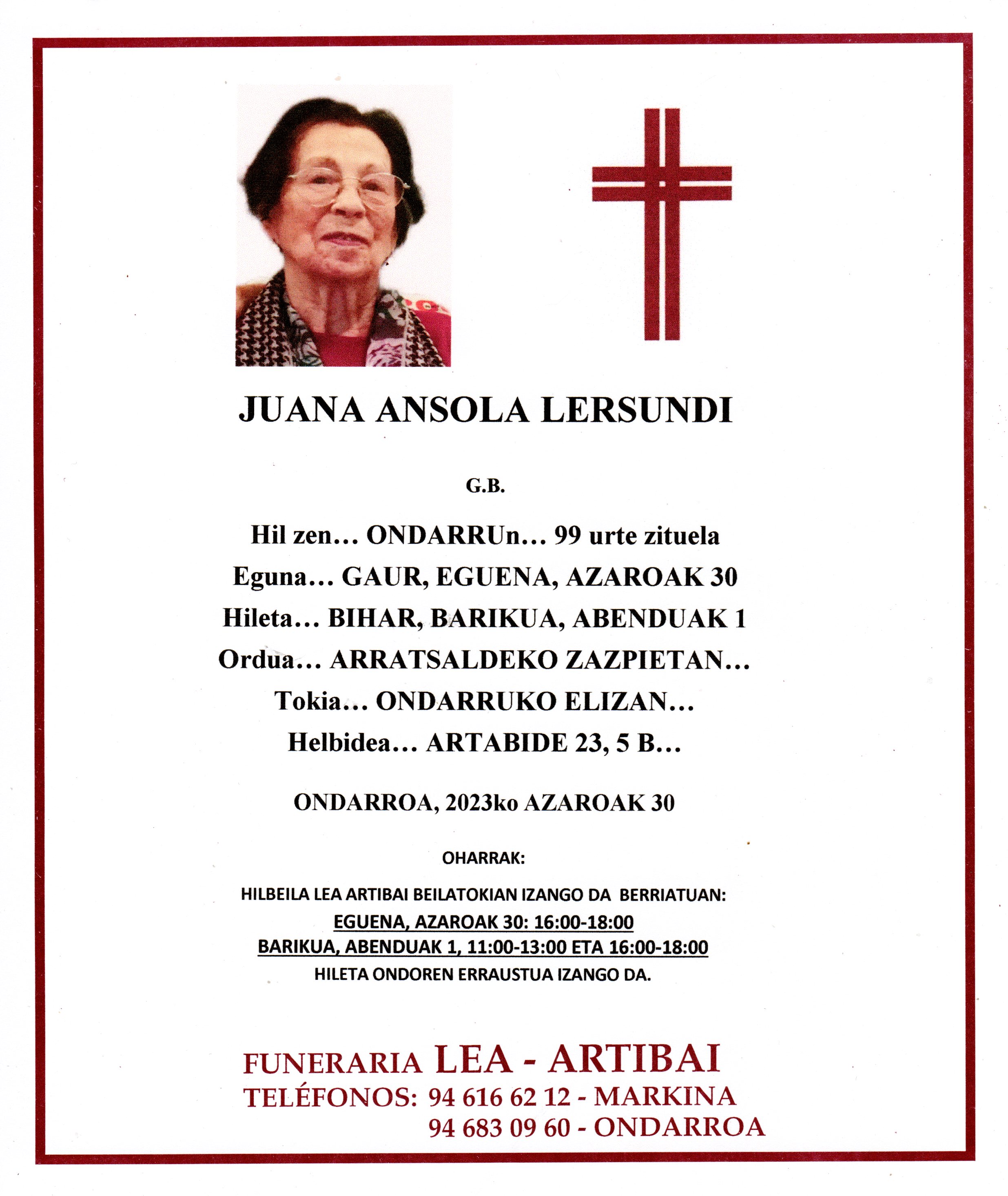 Juana Ansola Lersundi
