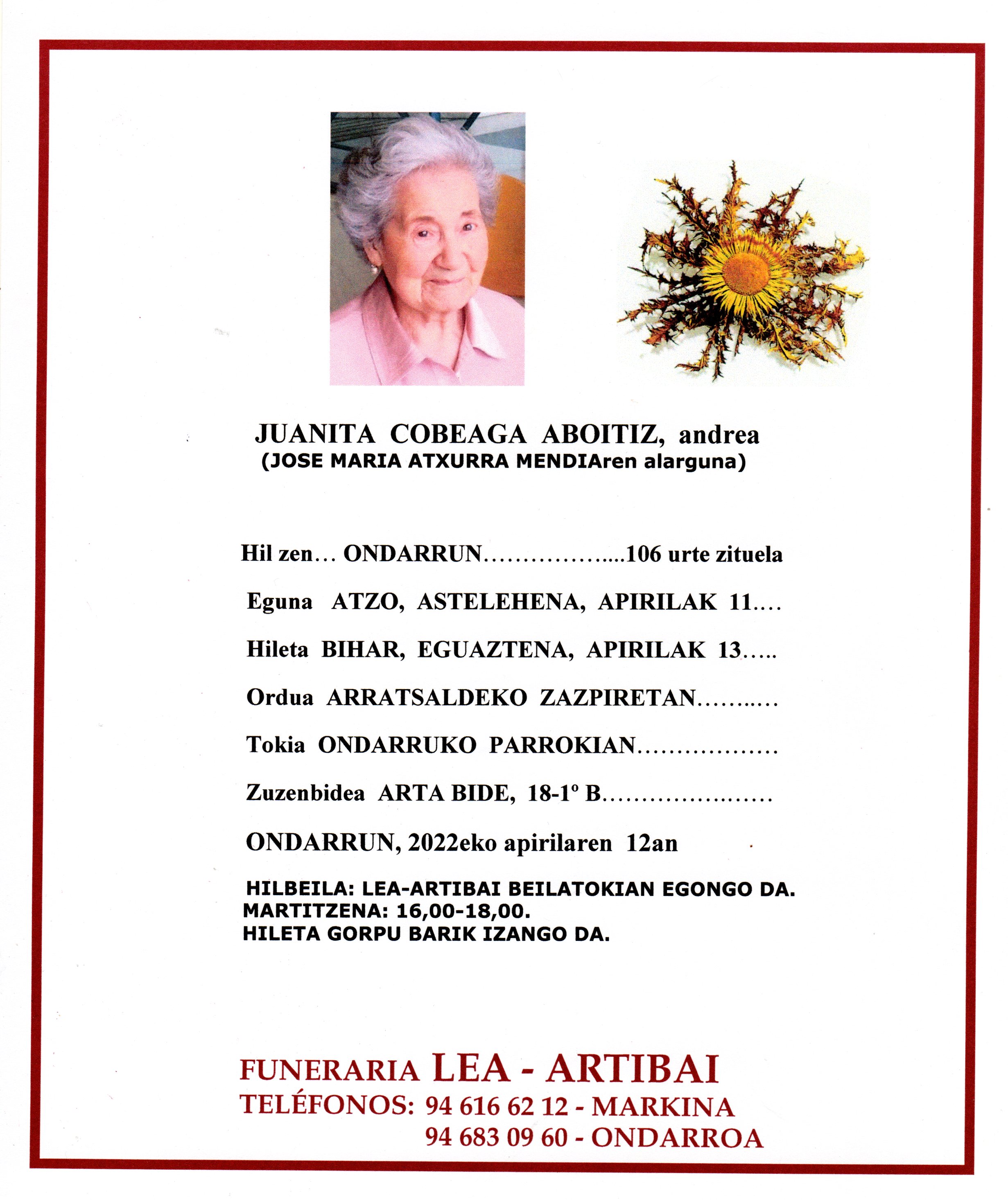 Juanita Cobeaga Aboitiz