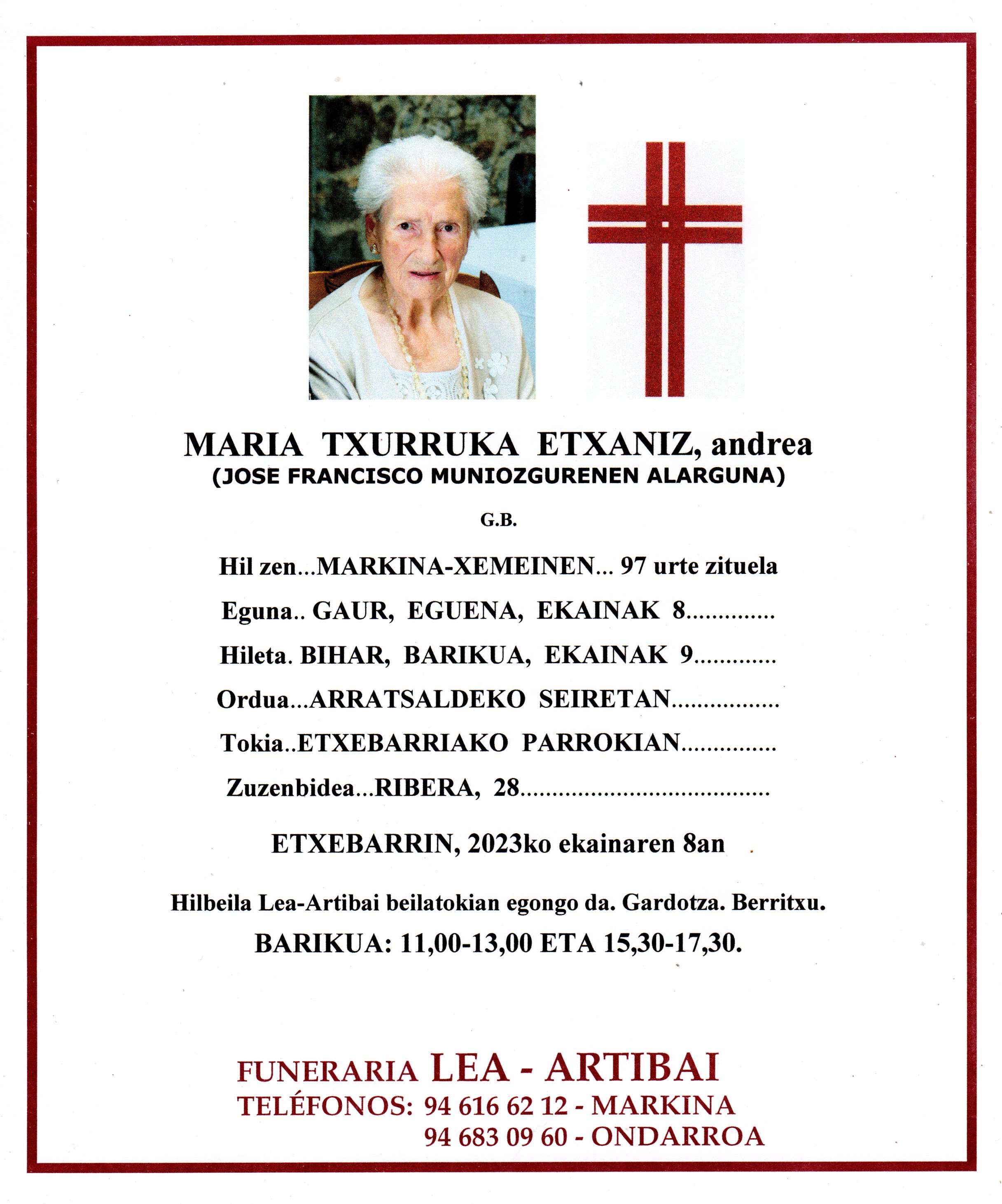 Maria Txurruka Etxaniz