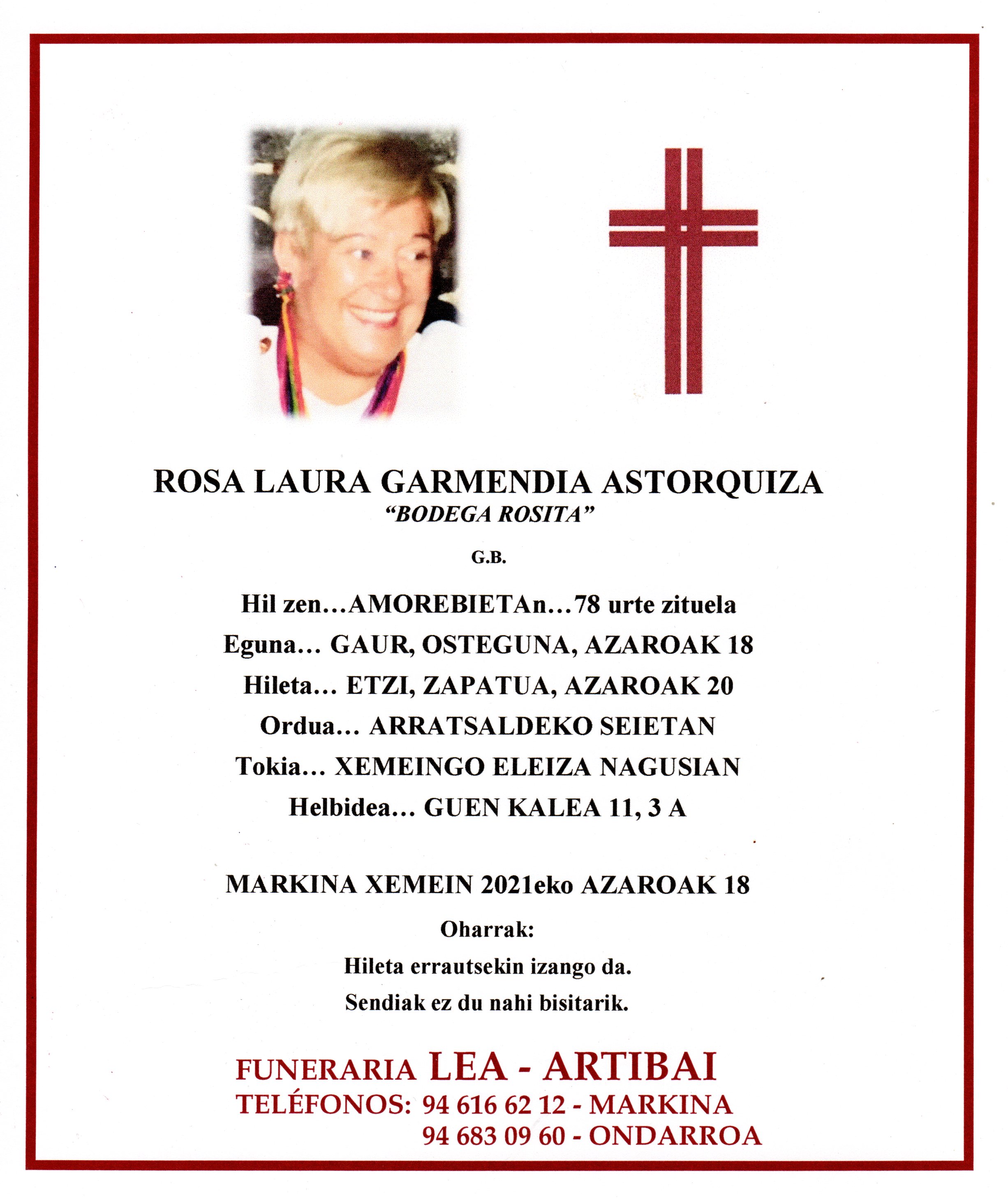 Rosa Laura Garmendia Astorquiza